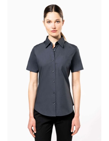 K-KA532-LADIES' SHORT-SLEEVED COTTON/ELASTANE SHIRT